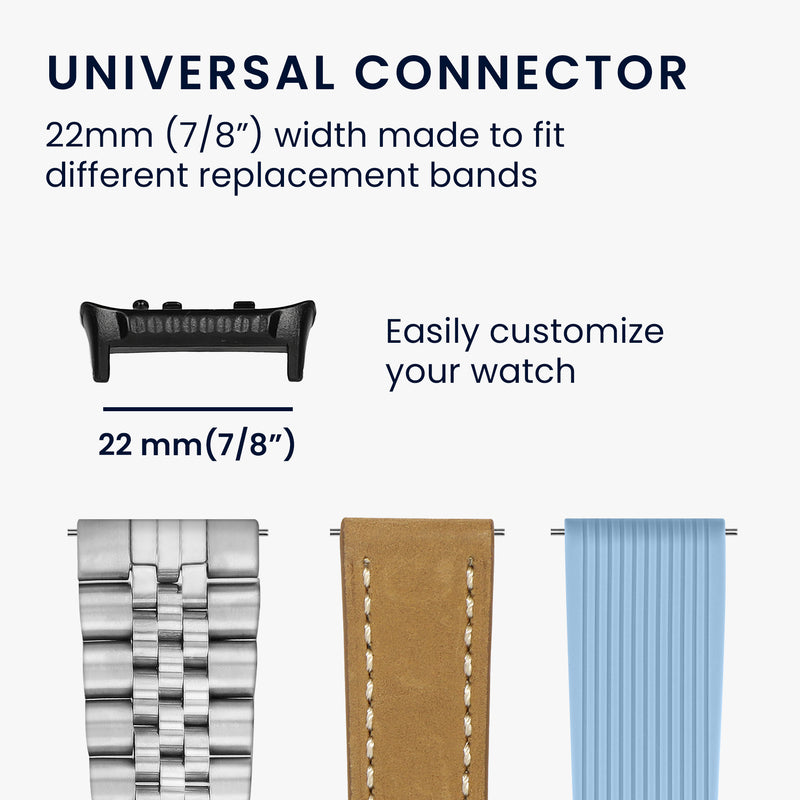 kwmobile Adapter mit 22mm Bandbreite kompatibel mit Huawei Watch D2 Uhrenarmband Smartwatch Armband Anschlussadapter Set