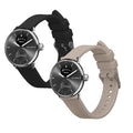 kwmobile Silikon Uhrenarmband für Withings Scanwatch Light 37mm / Withings Scanwatch 2 38mm Armband - Ersatzarmband für Fitnesstracker - Wechselarmband Smartwatch - Schwarz Beige Schwarz  [dsg01]