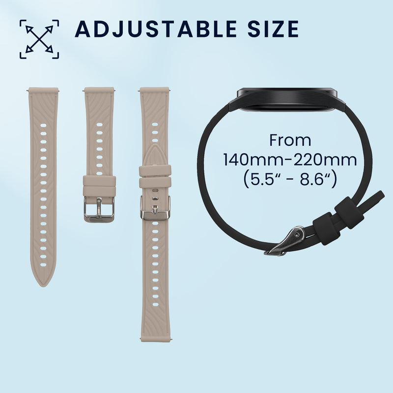 kwmobile Uhrenarmband für Withings Scanwatch Light 37mm / Withings Scanwatch 2 38mm Armband Fitnesstracker Band Set Ersatzarmband Smartwatch
