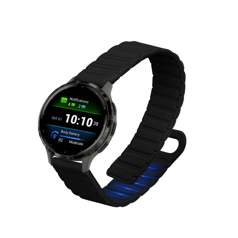 kwmobile Ersatzarmband kompatibel mit Garmin Venu 3S / Venu 2S / vivoactive 4S / Forerunner 265S 255S Armband - Fitnesstracker Band mit Magnetverschluss