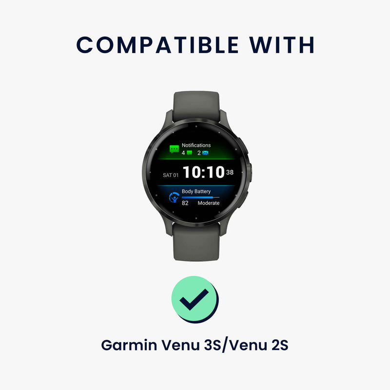 kwmobile Ersatzarmband kompatibel mit Garmin Venu 3S / Venu 2S / vivoactive 4S / Forerunner 265S 255S Armband - Fitnesstracker Band mit Magnetverschluss