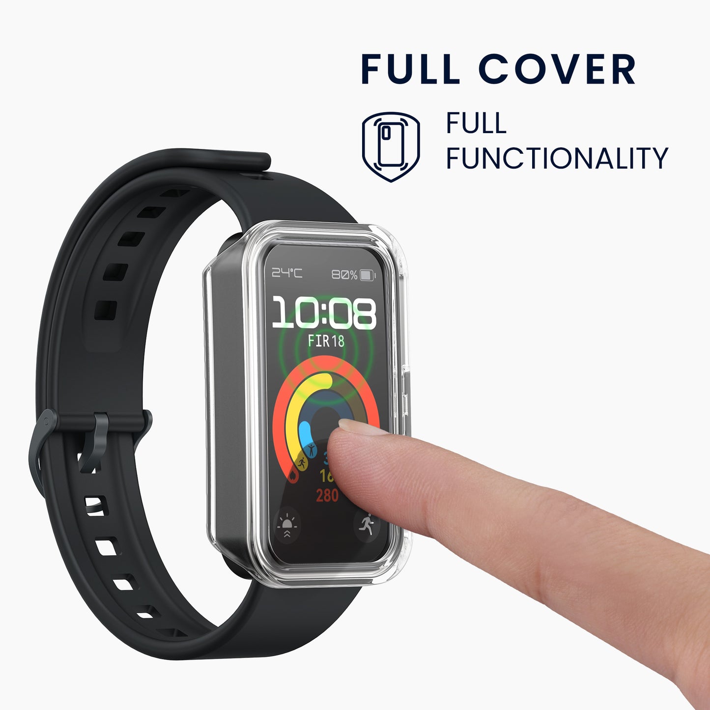 kwmobile Hülle kompatibel mit Huawei Band 10 / 9 / 8 Fitnesstracker Case Set ohne Tracker