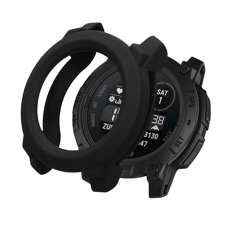 kwmobile Schutzhülle kompatibel mit Garmin Instinct 3 45mm Hülle - Fitness Tracker Case aus TPU - Soft Smartwatch Case Schwarz Schwarz  