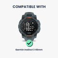 kwmobile Schutzhülle kompatibel mit Garmin Instinct 3 45mm Hülle - Fitness Tracker Case - Soft Smartwatch Case