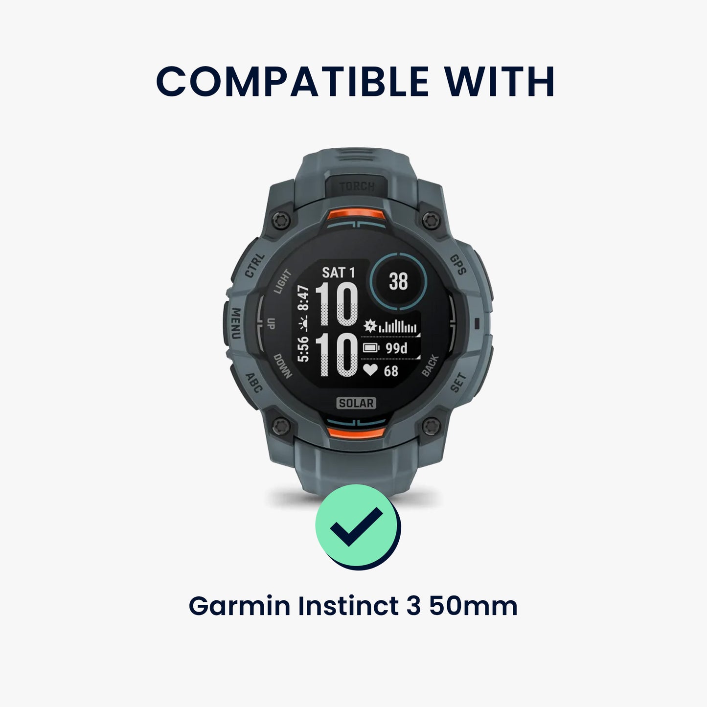 kwmobile Schutzhülle kompatibel mit Garmin Instinct 3 50mm Hülle - Fitness Tracker Case - Soft Smartwatch Case