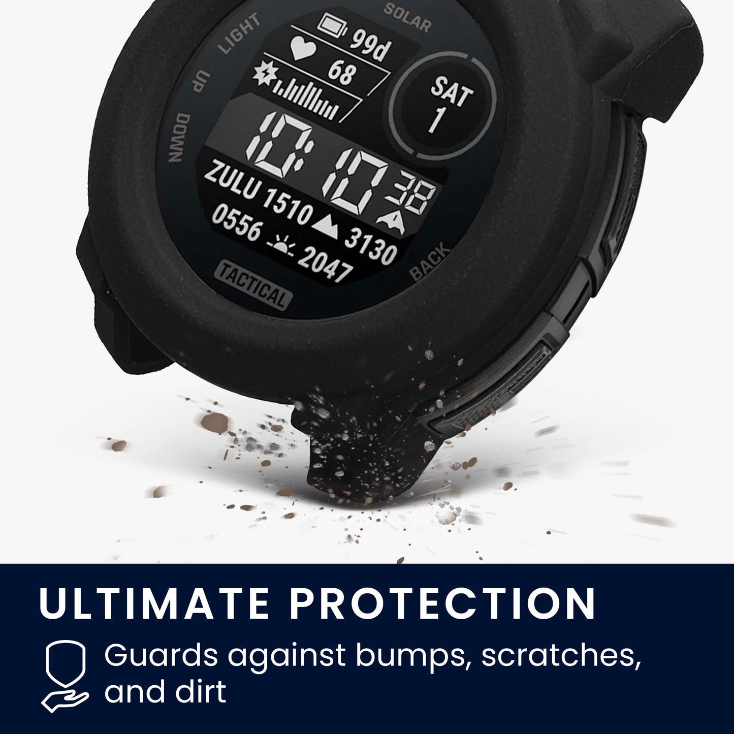 kwmobile Schutzhülle kompatibel mit Garmin Instinct 3 50mm Hülle - Fitness Tracker Case - Soft Smartwatch Case