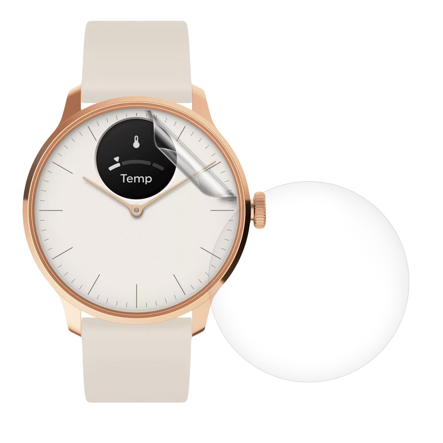 kwmobile Displayschutzfolie kompatibel mit Withings Scanwatch Light 37mm Schutzfolie für Fitness Tracker Displayschutz