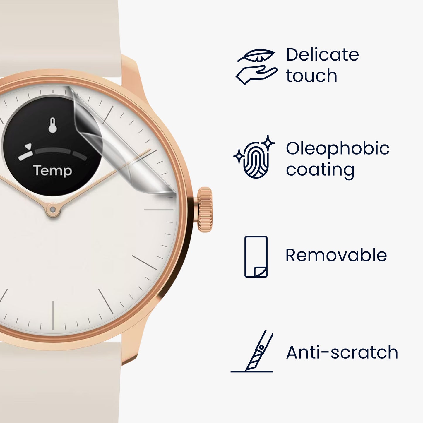 kwmobile Displayschutzfolie kompatibel mit Withings Scanwatch Light 37mm Schutzfolie für Fitness Tracker Displayschutz