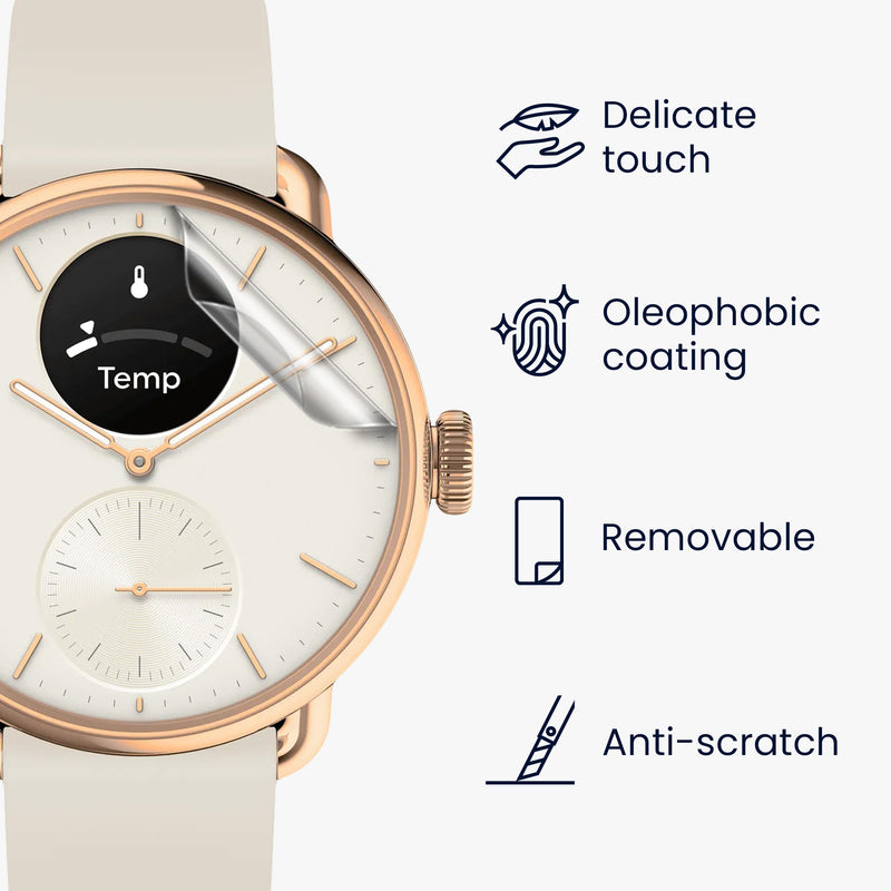 kwmobile Displayschutzfolie kompatibel mit Withings Scanwatch 2 38mm Schutzfolie für Fitness Tracker Displayschutz
