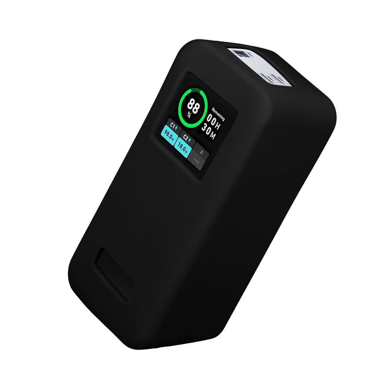 kwmobile Silikon Hülle für Anker Prime Power Bank 20000mAh Case - Powerbank Hülle für unterwegs - Tasche für Power Bank - Schwarz Schwarz  