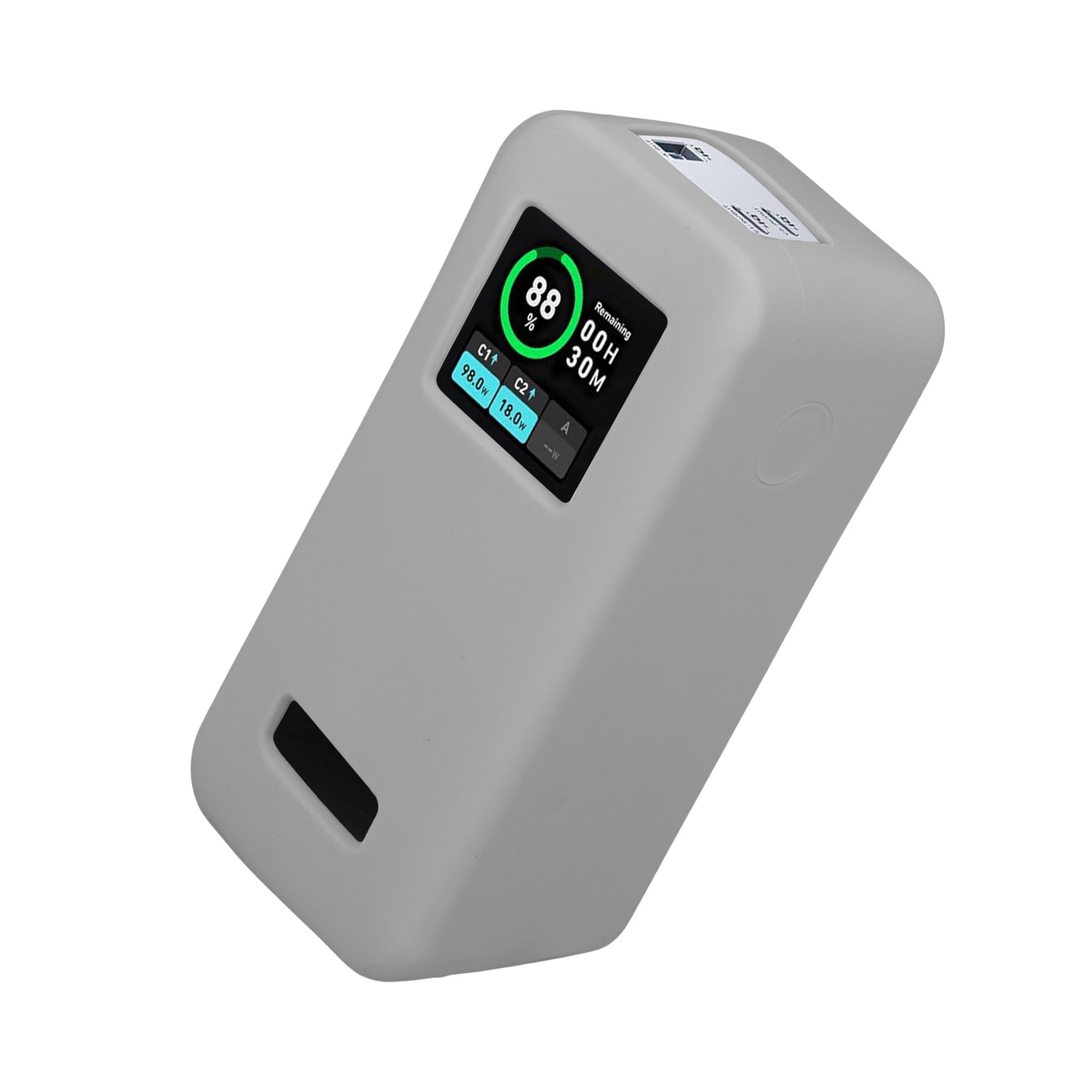 kwmobile Silikon Hülle für Anker Prime Power Bank 20000mAh Case - Powerbank Hülle für unterwegs - Tasche für Power Bank - Grau Grau  