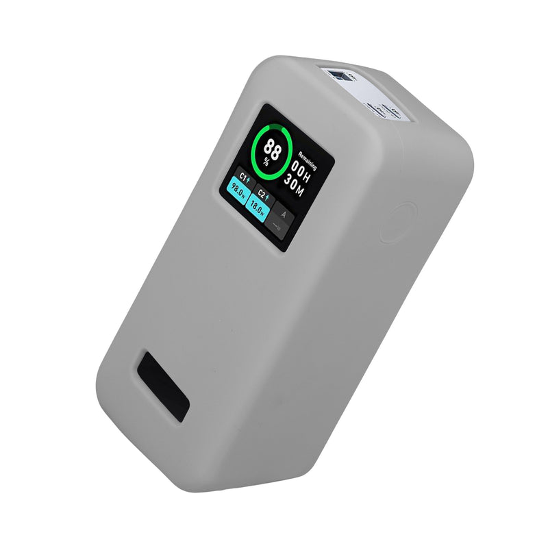 kwmobile Silikon Hülle für Anker Prime Power Bank 20000mAh Case - Powerbank Hülle für unterwegs - Tasche für Power Bank - Grau Grau  