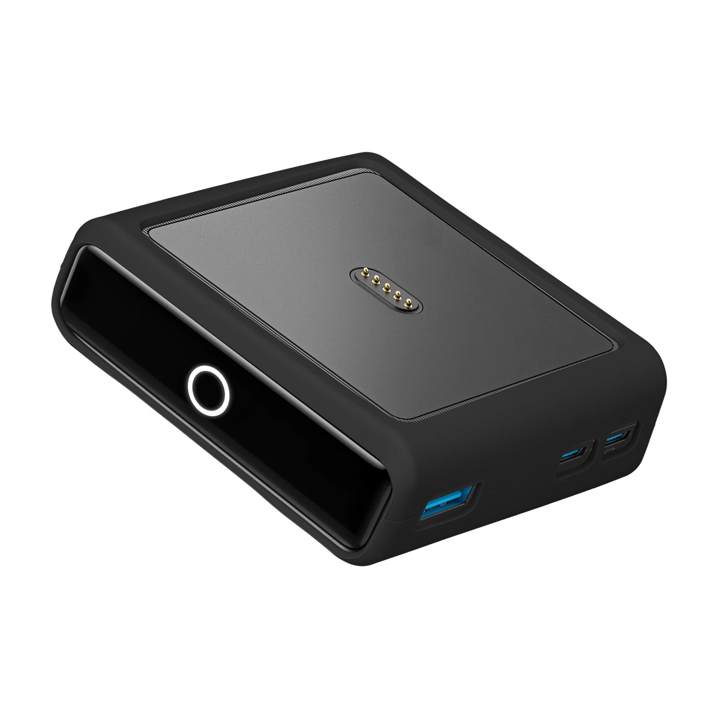 kwmobile Silikon Hülle für Anker Charging Base Prime Bank 100W Case - Powerbank Hülle für unterwegs - Tasche für Power Bank - Schwarz Schwarz  