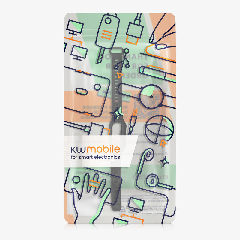 kwmobile Sportarmband kompatibel mit Xiaomi Smart Band 10 / Smart Band 9 / 8 7 6 5 4 3 - Armband für Fitnesstracker - mit Schutz Bumper