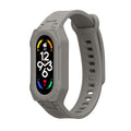 kwmobile Sportarmband kompatibel mit Xiaomi Smart Band 10 / Smart Band 9 / 8 7 6 5 4 3 - Armband TPU Silikon für Fitnesstracker - mit Schutz Bumper Grau Grau  