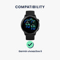 kwmobile Displayschutzfolie kompatibel mit Garmin vivoactive 6 Folie Schutzfolie für Fitness Tracker robuster Displayschutz