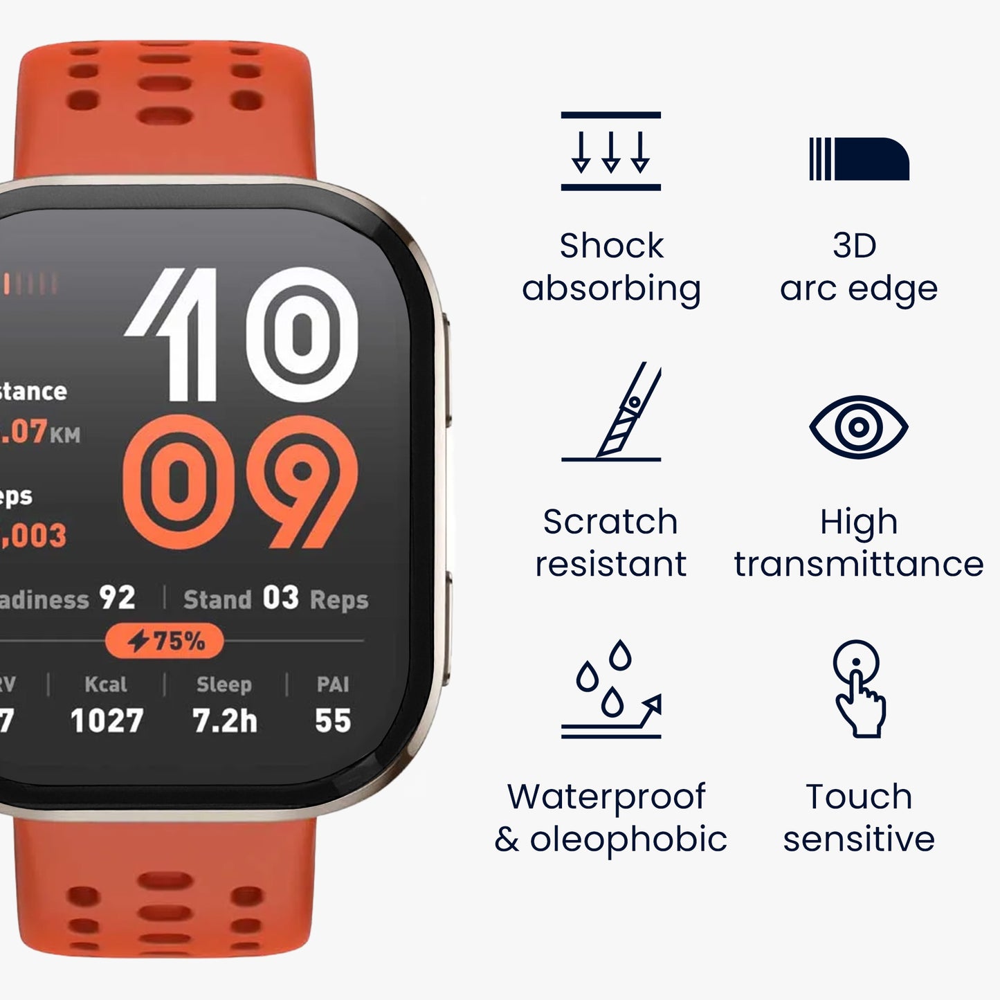 kwmobile Displayschutzfolie kompatibel mit Amazfit Bip 6 Folie Schutzfolie für Fitness Tracker robuster Displayschutz