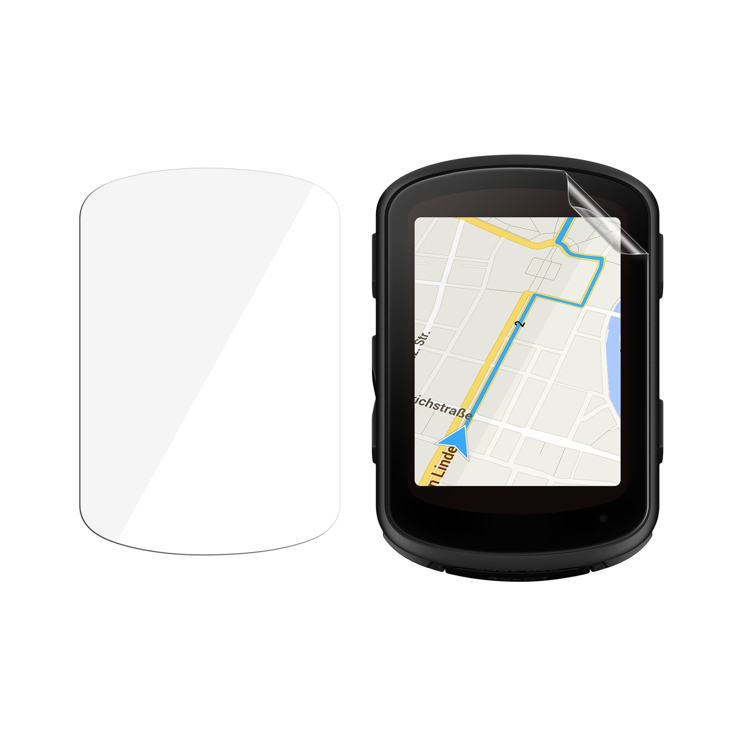 kwmobile 2x Fahrrad GPS Schutzfolie kompatibel mit Garmin Edge 840 / Edge 540 Folie - Set Displayschutzfolie für Bike GPS Computer - transparenter Displayschutz aus PMMA Transparent  