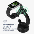 kwmobile USB Ladegerät kompatibel mit Samsung Galaxy Fit 3 / Honor Watch Fit / Oppo Band 2 / Keep B4 - USB Kabel Charger Stand - Smart Watch Ladestation - Ladekabel mit Standfunktion