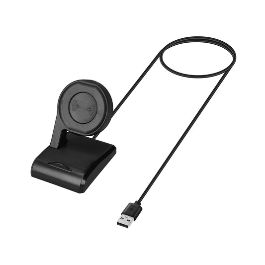 kwmobile USB Ladegerät kompatibel mit Amazfit GTR 42mm / GTR 47mm / GTS / T-Rex - USB Kabel Charger Stand - Smart Watch Ladestation - Docking Station - Ladekabel mit Standfunktion Schwarz  