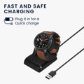 kwmobile USB Ladegerät kompatibel mit Amazfit GTR 42mm / GTR 47mm / GTS / T-Rex USB Kabel Charger Stand Smart Watch Ladestation Docking Station Ladekabel mit Standfunktion