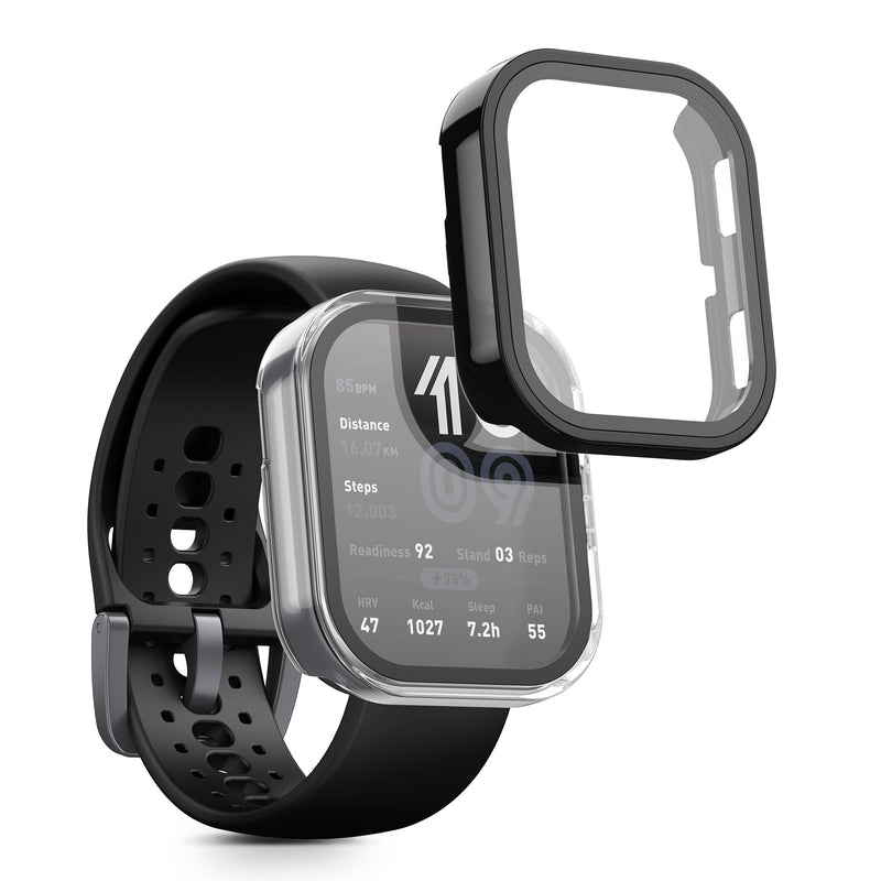 kwmobile Glas Hülle für Amazfit Bip 6 Schutzhülle Fullbody Fitnesstracker Case Set