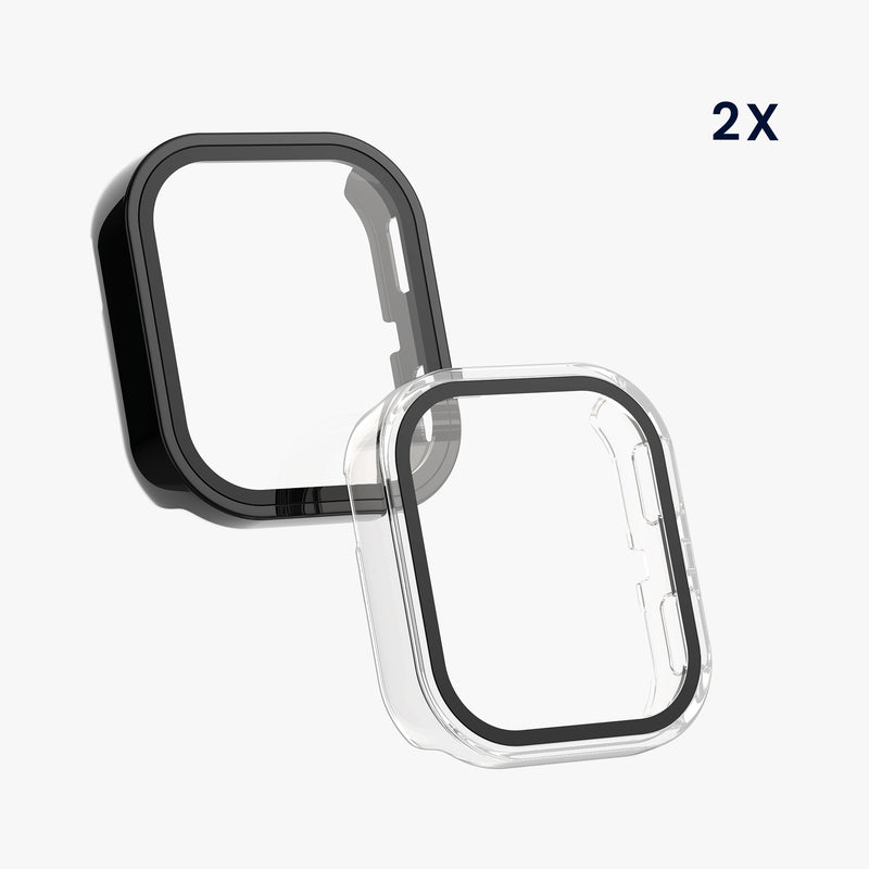 kwmobile Glas Hülle für Amazfit Bip 6 Schutzhülle Fullbody Fitnesstracker Case Set