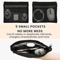 kwmobile Reise Organizer aus Mesh - Zubehör Organizer - Meshtasche für Handy Kabel Power Bank Festplatten Ladegerät - Reißverschlusstasche