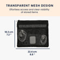 kwmobile Reise Organizer aus Mesh - Zubehör Organizer - Meshtasche für Handy Kabel Power Bank Festplatten Ladegerät - Reißverschlusstasche