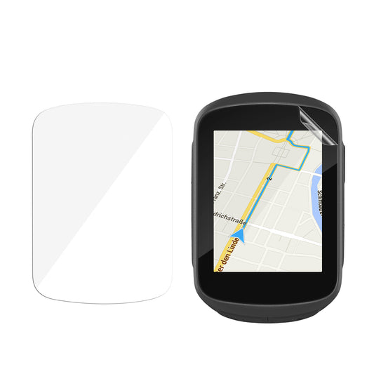 kwmobile 2x Fahrrad GPS Schutzfolie kompatibel mit Garmin Edge 130 Plus Folie - Set Displayschutzfolie für Bike GPS Computer - transparenter Displayschutz aus PMMA Transparent  