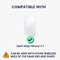 kwmobile Maus Tasche kompatibel mit Apple Magic Mouse 1 / 2 Hülle - Case für Bluetooth Maus aus robustem und Neopren Stoff