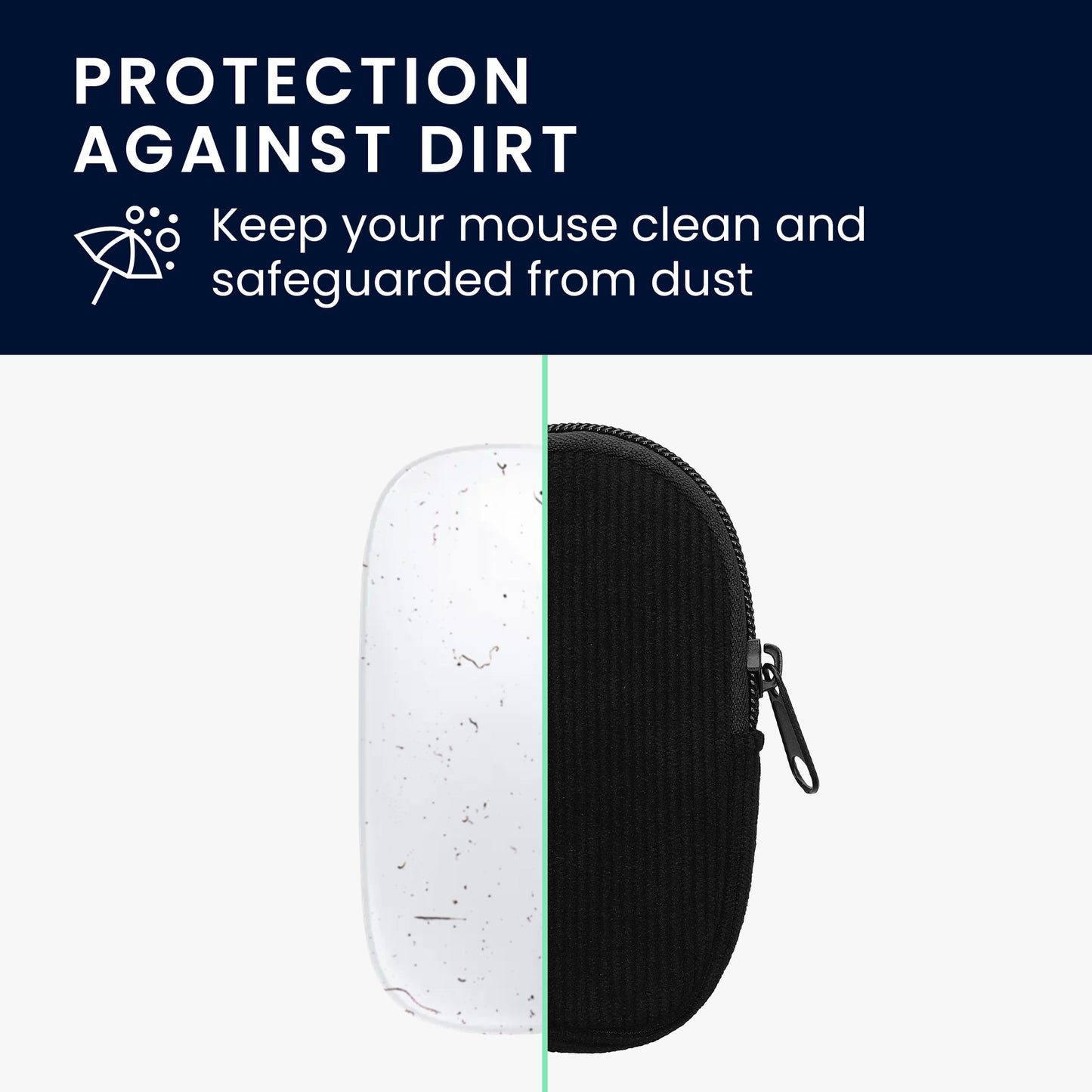 kwmobile Maus Tasche kompatibel mit Apple Magic Mouse 1 / 2 Hülle - Case für Bluetooth Maus aus robustem und Neopren Stoff