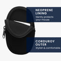 kwmobile Maus Tasche kompatibel mit Apple Magic Mouse 1 / 2 Hülle - Case für Bluetooth Maus aus robustem und Neopren Stoff