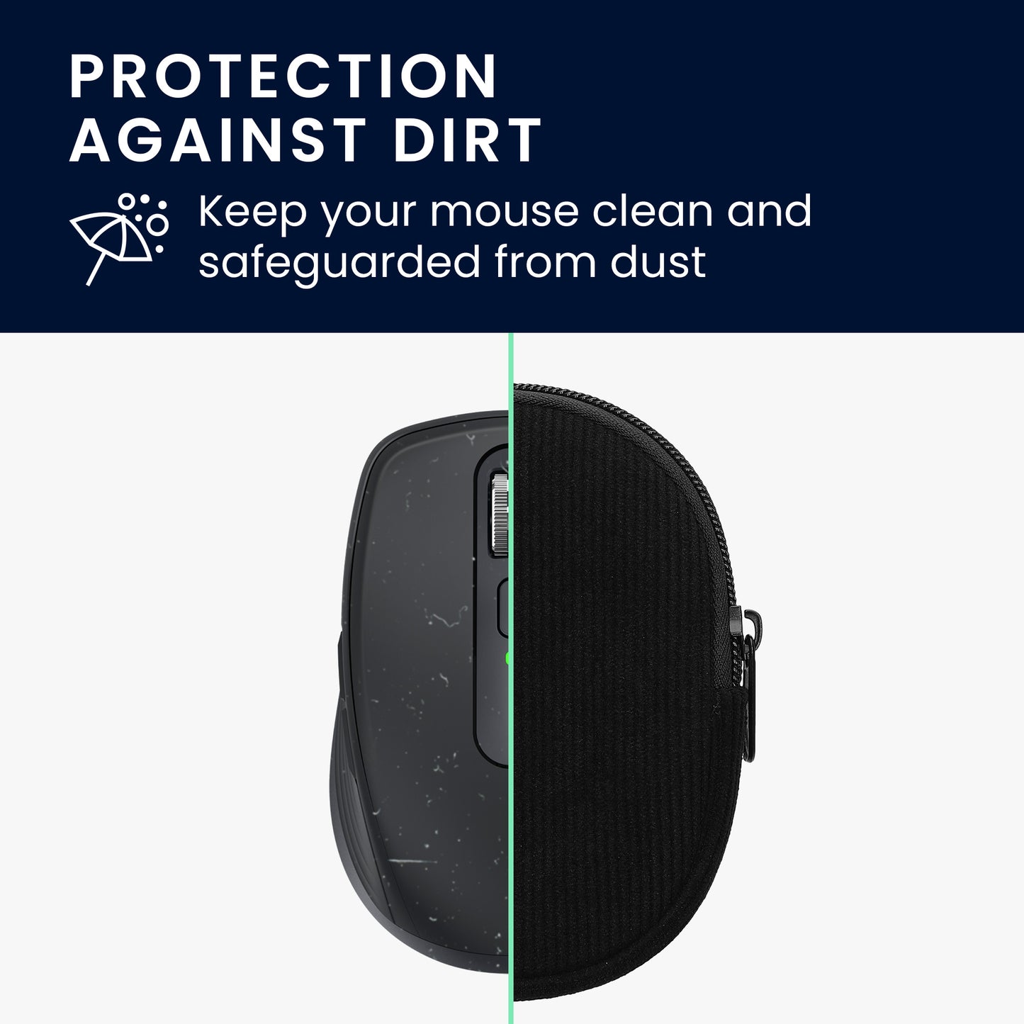 kwmobile Maus Tasche kompatibel mit Logitech MX ANYWHERE 3 / ANYWHERE 3S Hülle - Case für Bluetooth Maus aus robustem Neopren Stoff