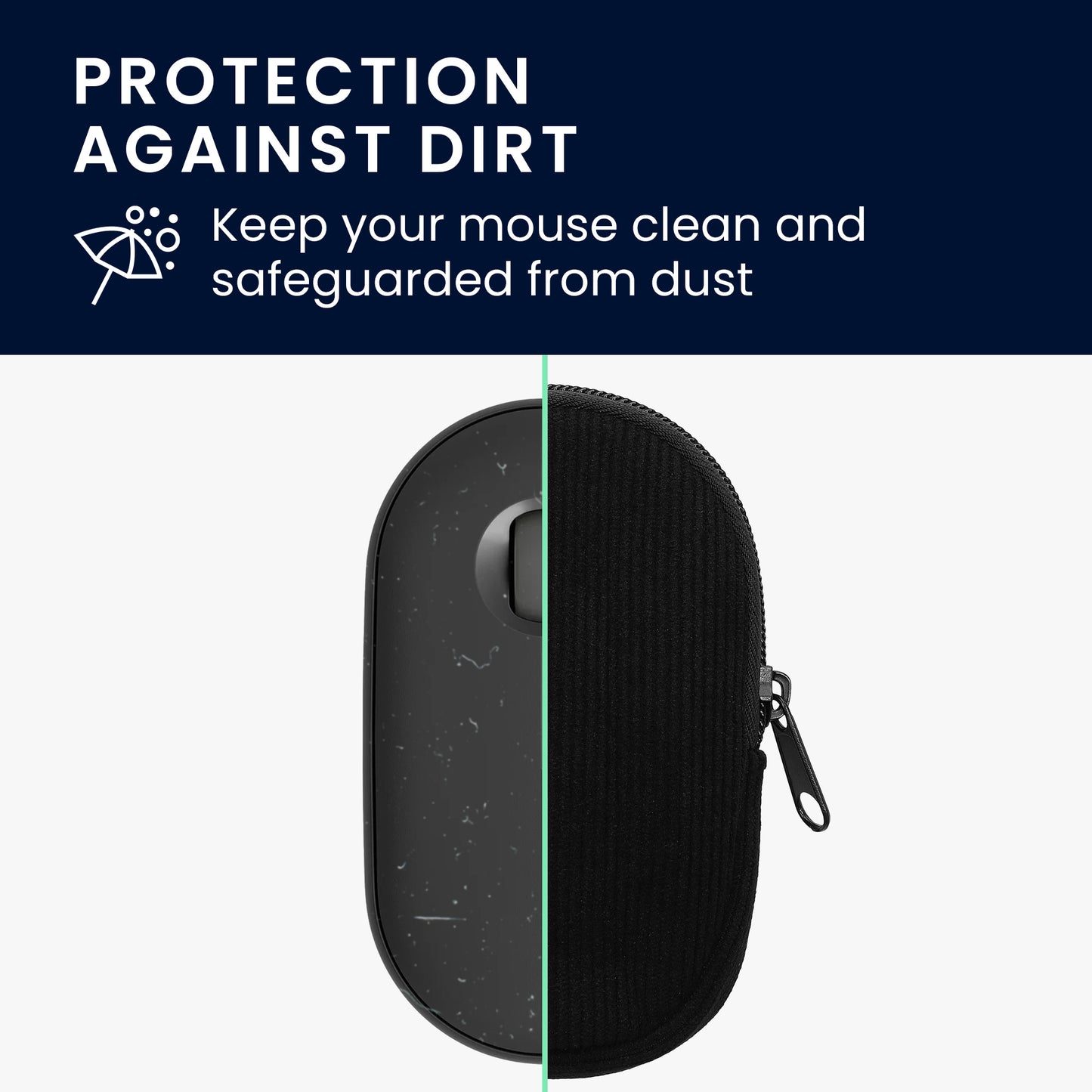 kwmobile Maus Tasche kompatibel mit Logitech Pebble Mouse 2 M350s / M350 Hülle - Case für Bluetooth Maus aus Neopren Stoff