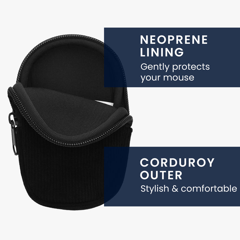kwmobile Maus Tasche kompatibel mit Logitech Pebble Mouse 2 M350s / M350 Hülle - Case für Bluetooth Maus aus Neopren Stoff