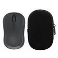 kwmobile Maus Tasche kompatibel mit Logitech M240 SILENT / M325S Hülle - Case für Bluetooth Maus aus robustem Cord und Neopren Stoff - Schwarz Schwarz  