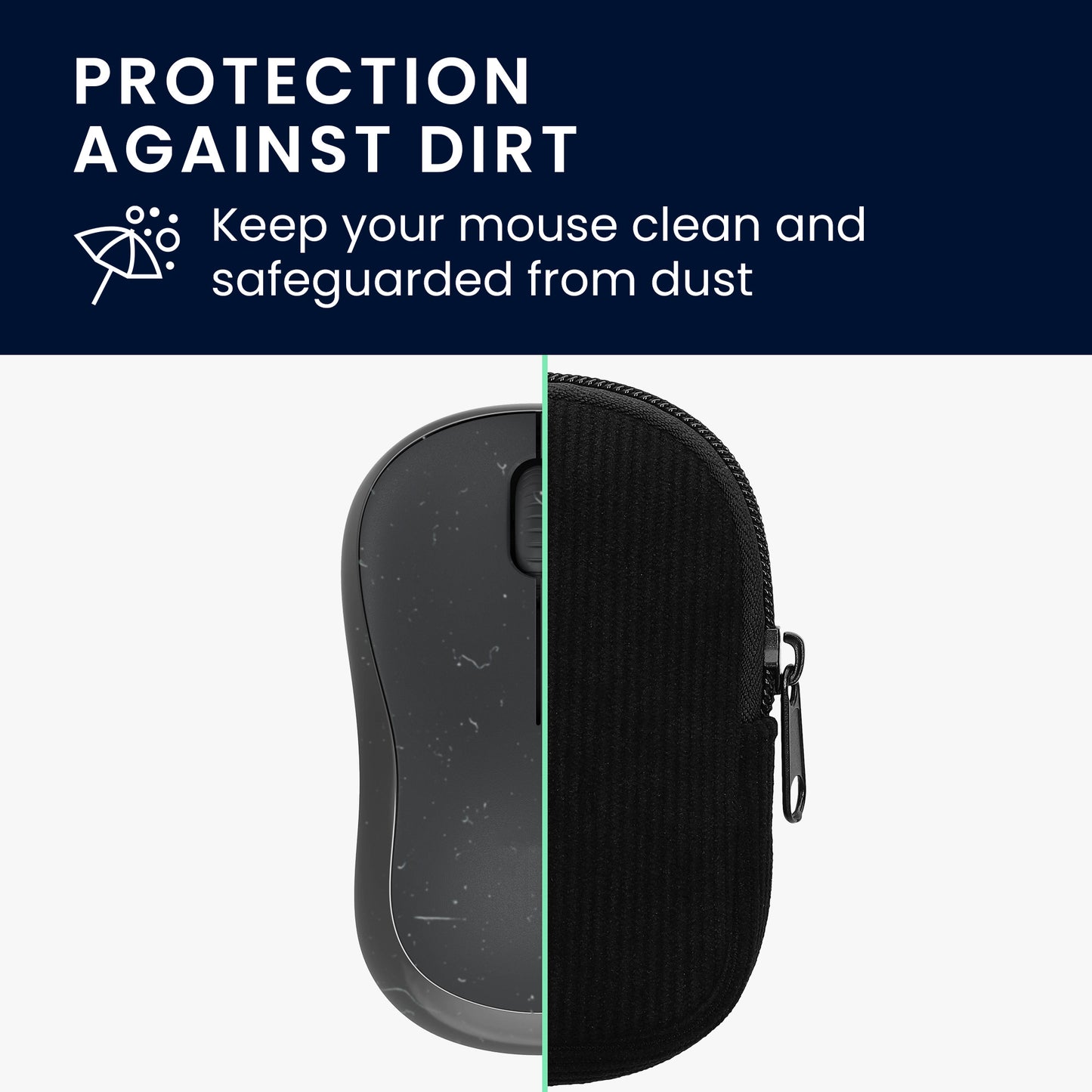 kwmobile Maus Tasche kompatibel mit Logitech M240 SILENT / M325S Hülle - Case für Bluetooth Maus aus robustem Neopren Stoff