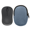 kwmobile Maus Tasche kompatibel mit Logitech M240 SILENT / M325S Hülle - Case für Bluetooth Maus aus robustem Cord und Neopren Stoff - Vintage Blue Vintage Blue  