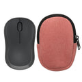 kwmobile Maus Tasche kompatibel mit Logitech M240 SILENT / M325S Hülle - Case für Bluetooth Maus aus robustem Cord und Neopren Stoff - Dark Rose Dark Rose  