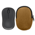 kwmobile Maus Tasche kompatibel mit Logitech M240 SILENT / M325S Hülle - Case für Bluetooth Maus aus robustem Cord und Neopren Stoff - Olivgrün Olivgrün  