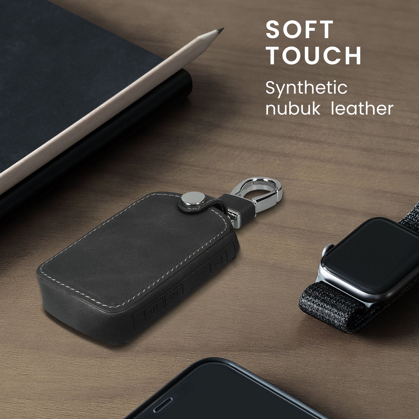 kwmobile Autoschlüssel Hülle kompatibel mit Mazda 3-Tasten CX30 CX50 CX60 CX90 MX-30 Kunstleder Schutzhülle Schlüsselhülle Cover