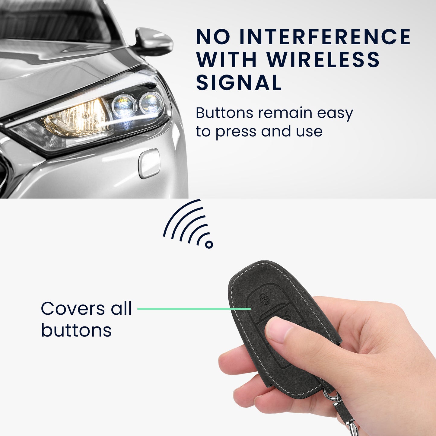 kwmobile Autoschlüssel Hülle kompatibel mit Opel 3-Tasten Smartkey Autoschlüssel Keyless Go Schutzhülle Cover
