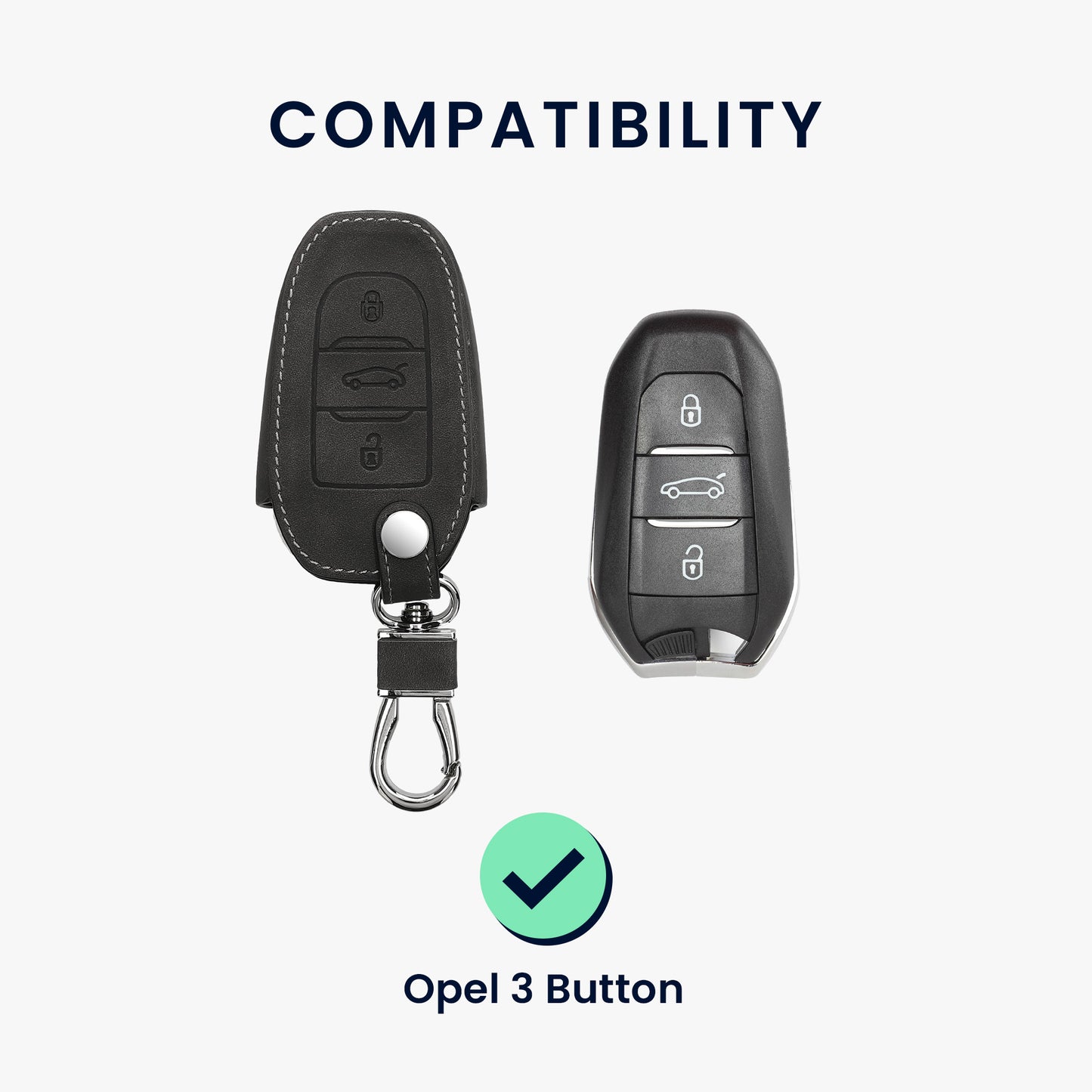 kwmobile Autoschlüssel Hülle kompatibel mit Opel 3-Tasten Smartkey Autoschlüssel Keyless Go Schutzhülle Cover