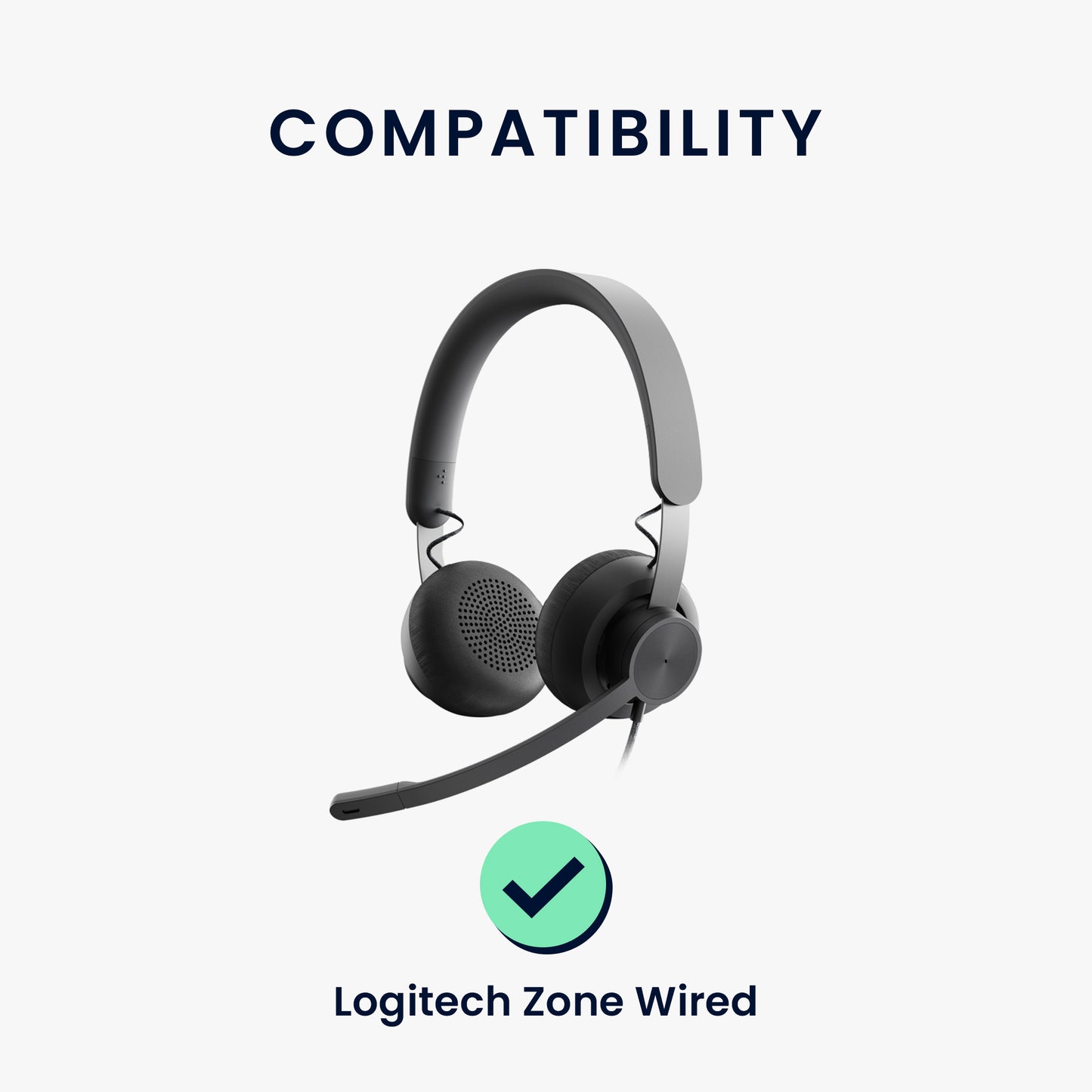 kwmobile Ohr Polster für Logitech Zone Wired Kopfhörer Ersatzteile Over Ear Headphones