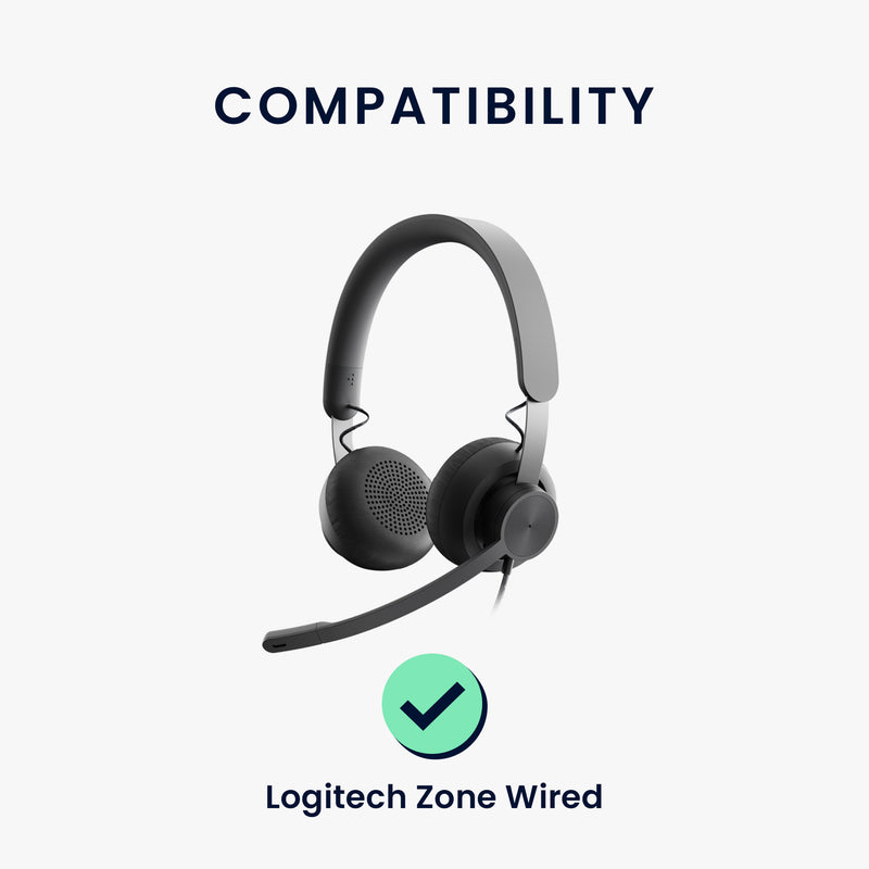 kwmobile Ohr Polster für Logitech Zone Wired Kopfhörer Ersatzteile Over Ear Headphones