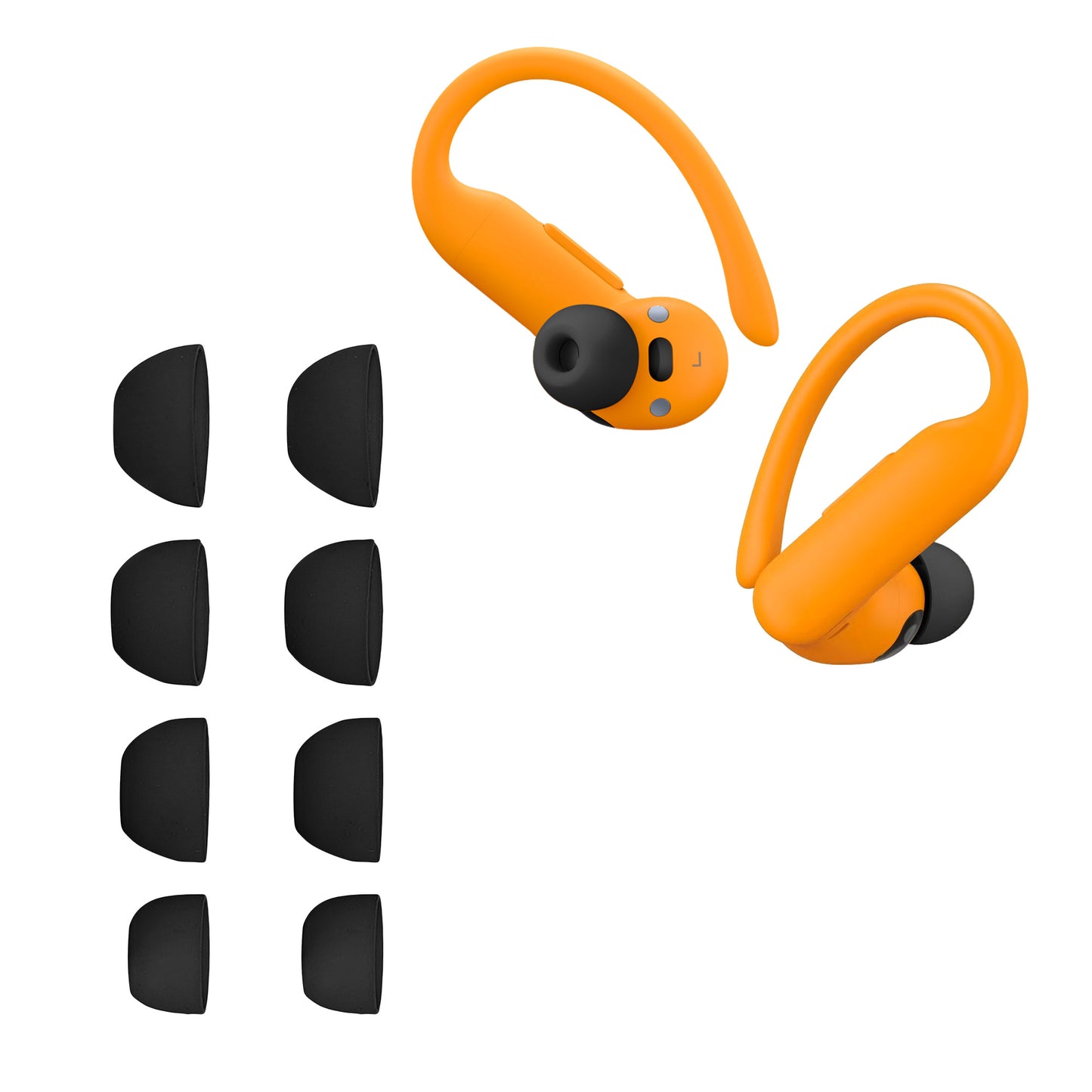 kwmobile Ersatzpolster kompatibel mit Beats Powerbeats Pro 2 - 4 Größen - Ohrstöpsel In-Ear Kopfhörer - Polster