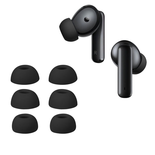 kwmobile 6x Polster kompatibel mit Huawei Freebuds 6i - 3 Größen - Silikon Ohrstöpsel In-Ear Kopfhörer Schwarz  