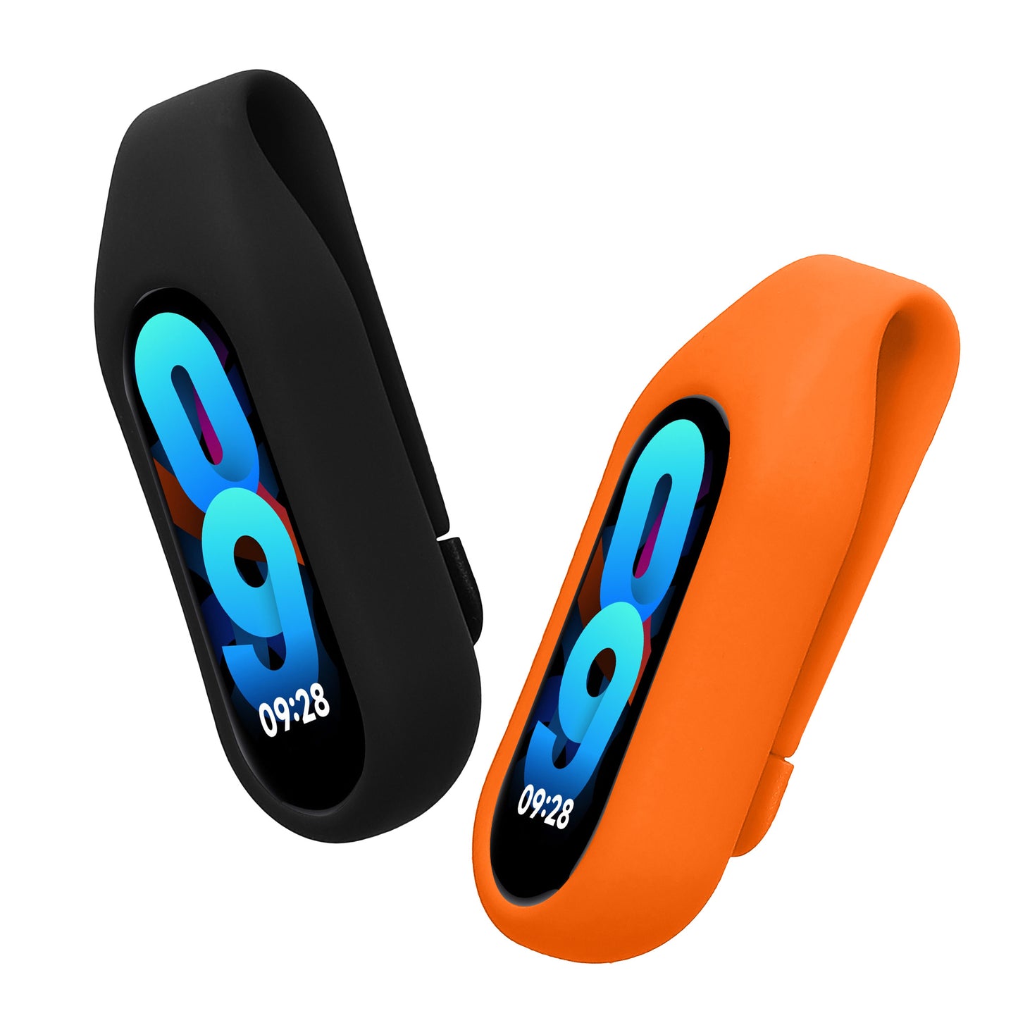 kwmobile Clip Halter kompatibel mit Xiaomi Mi Band 10 / 9 / 8 - Silikon Fitnesstracker Halterung - ohne Tracker Schwarz  [dsg02]