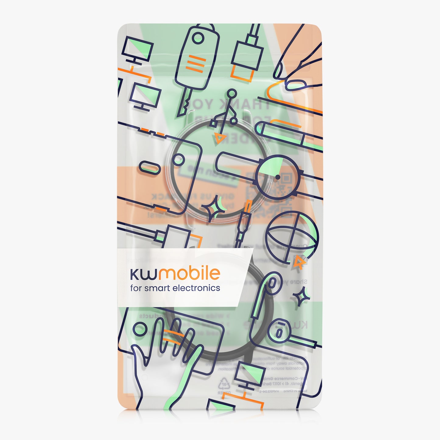 kwmobile Glas Hülle für Garmin vivoactive 6 (42mm) / Active 6 Schutzhülle - Fullbody Fitnesstracker Case Set